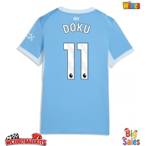 Manchester City Jeremy Doku #11 Replica Home Stadium Shirt for Women 2026-27 Short Sleeve